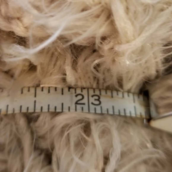 Faithful Cream Shaggy Jacket M - Picture 5 of 9
